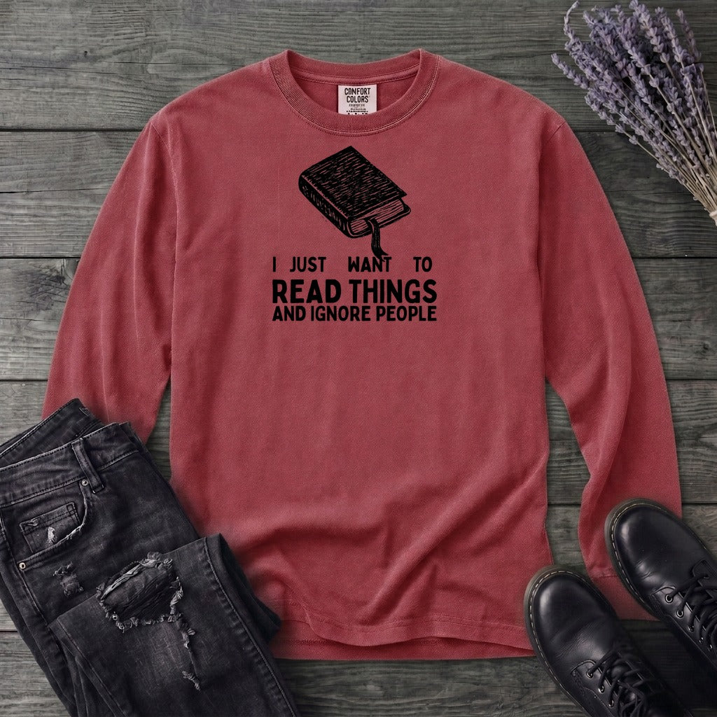 Read Things And Ignore People Long Sleeve T-Shirt