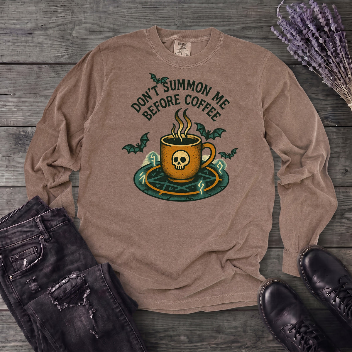 Dont Summon Me Before Coffee Long Sleeve T-Shirt