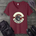 winging it crow V-Neck T-Shirt