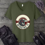 winging it crow V-Neck T-Shirt