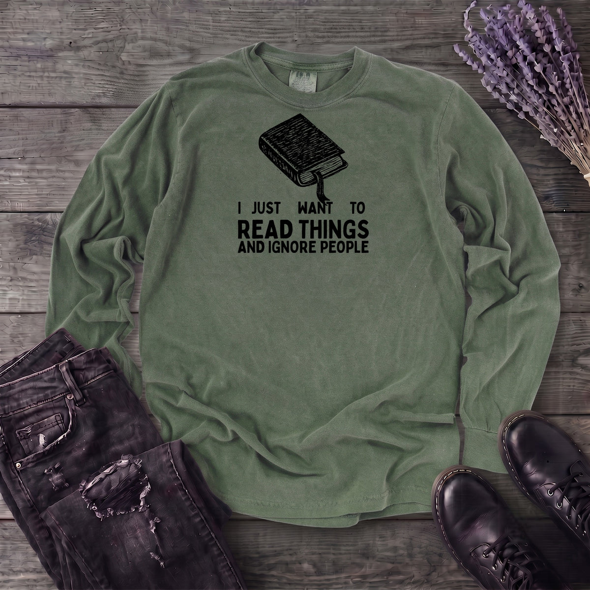 Read Things And Ignore People Long Sleeve T-Shirt