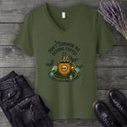 Dont Summon Me Before Coffee V-Neck T-Shirt