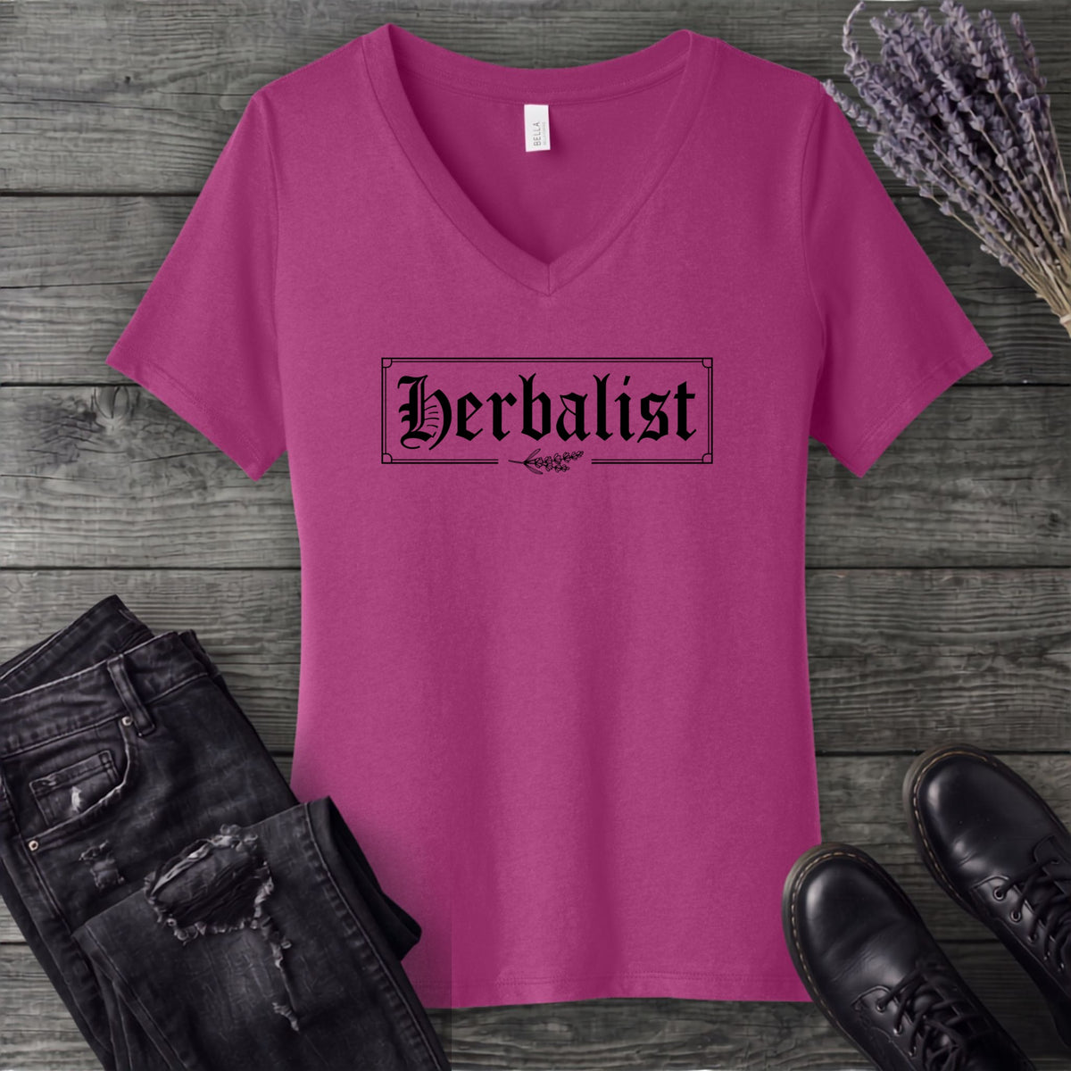Herbalist Frame V-Neck T-Shirt