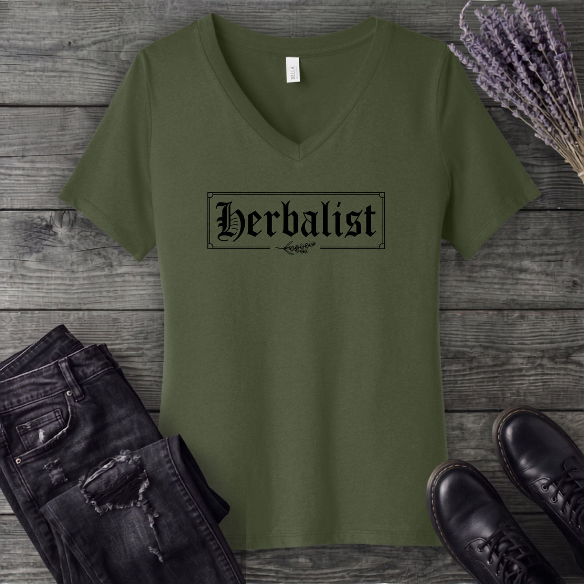 Herbalist Frame V-Neck T-Shirt