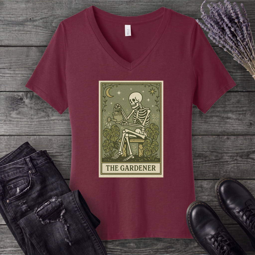 The Gardener Tarot V-Neck T-Shirt