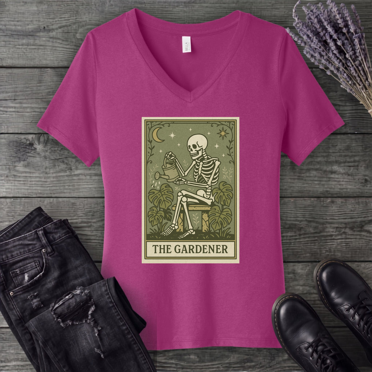 The Gardener Tarot V-Neck T-Shirt