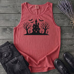 Haunted House Silhouette Tank Top