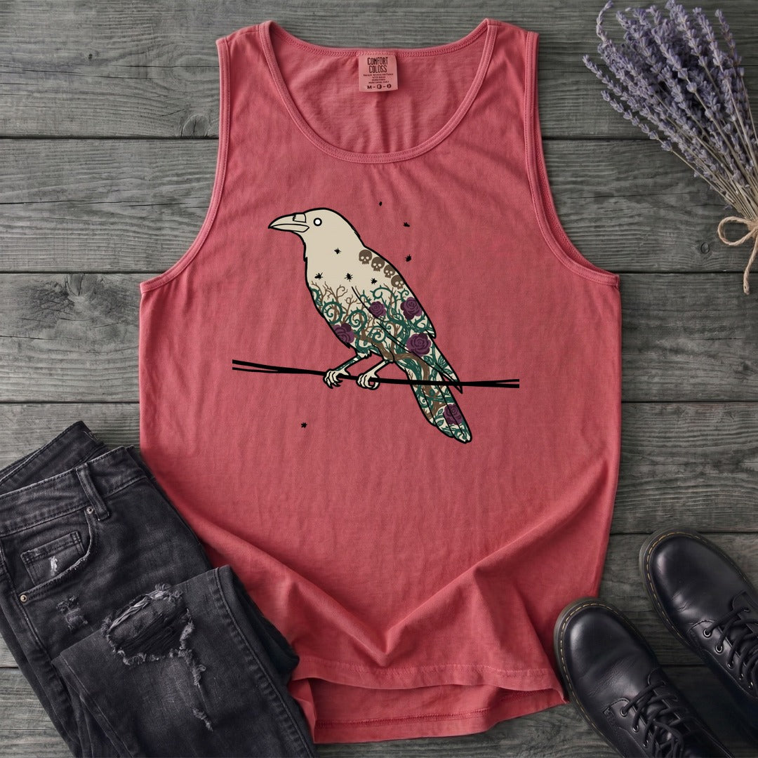 Crow Roses Silhouette Tank Top
