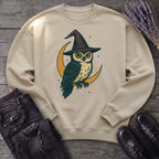 crescent moon witch owl Sweatshirt