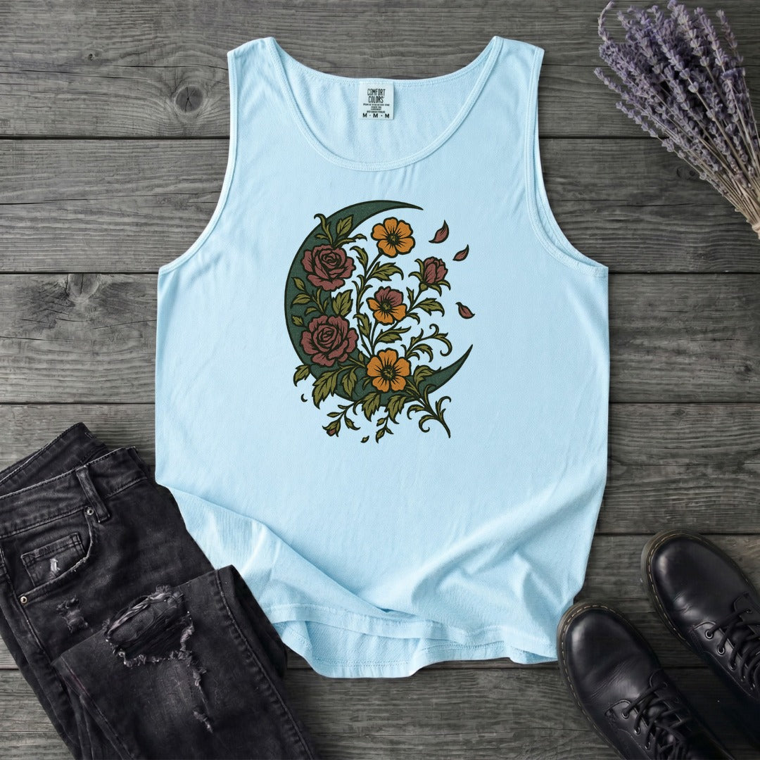 Crescent Moon Wildflowers Tank Top