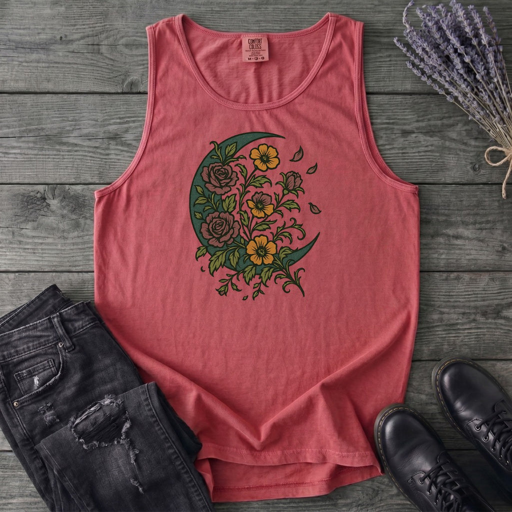 Crescent Moon Wildflowers Tank Top