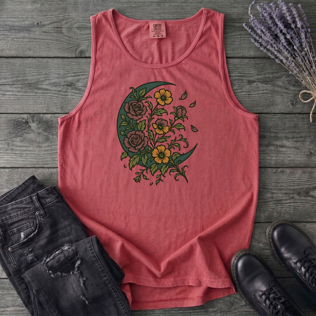 Crescent Moon Wildflowers Tank Top