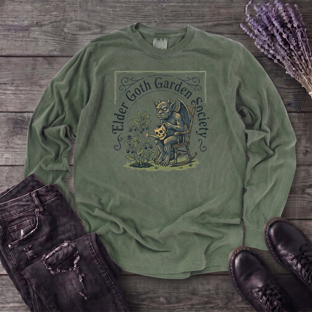 Elder Goth Garden Society Long Sleeve T-Shirt