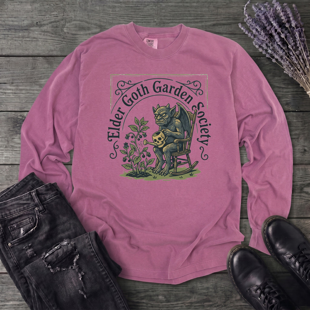 Elder Goth Garden Society Long Sleeve T-Shirt