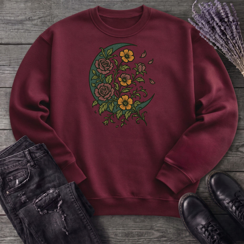Crescent Moon Wildflowers Sweatshirt