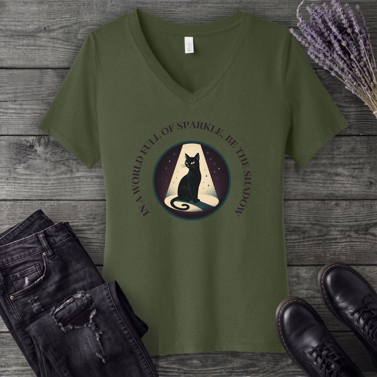 be the shadow V-Neck T-Shirt