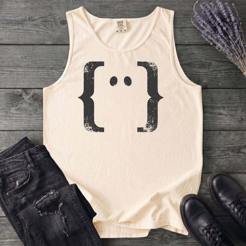 Negative Space Ghost Tank Top