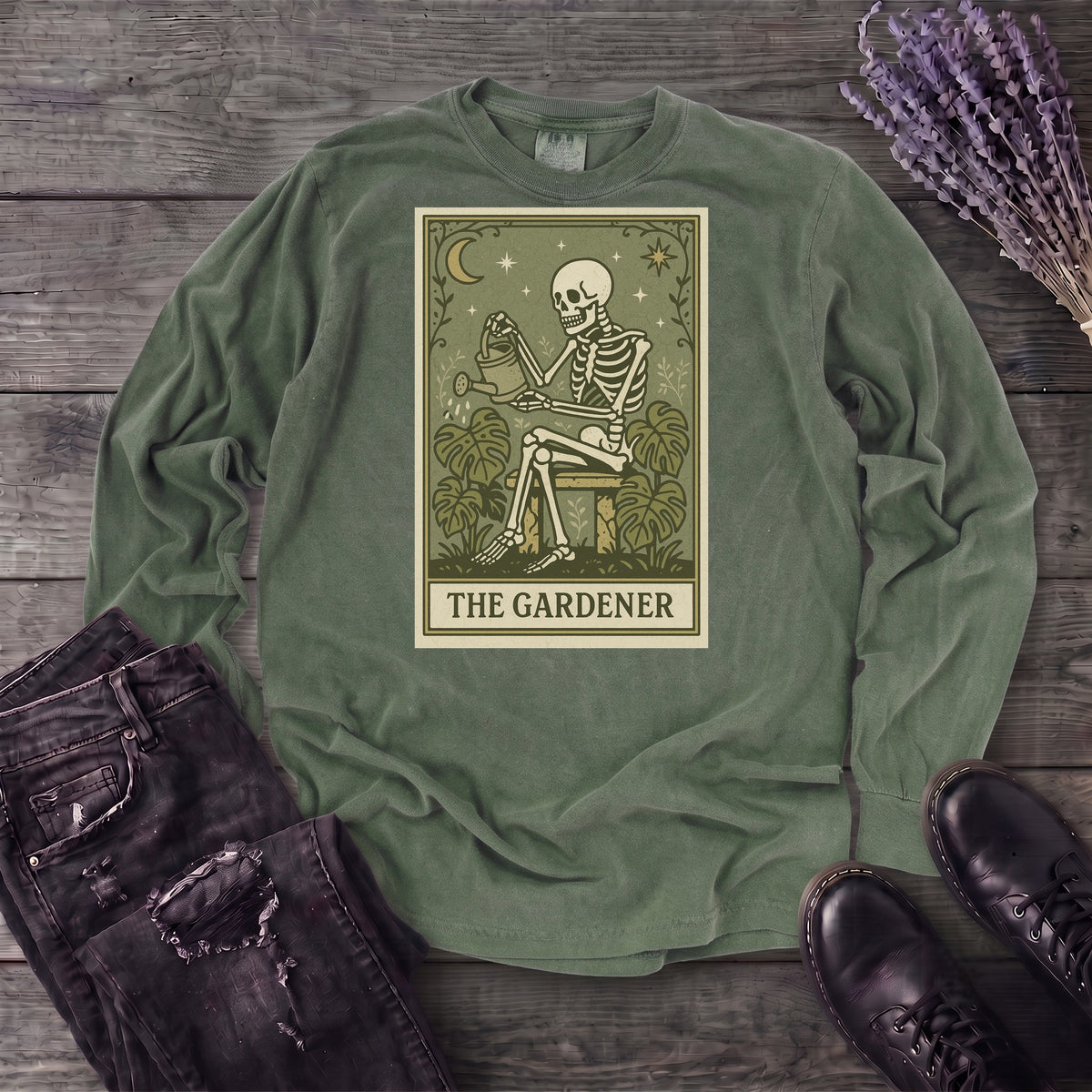 The Gardener Tarot Long Sleeve T-Shirt