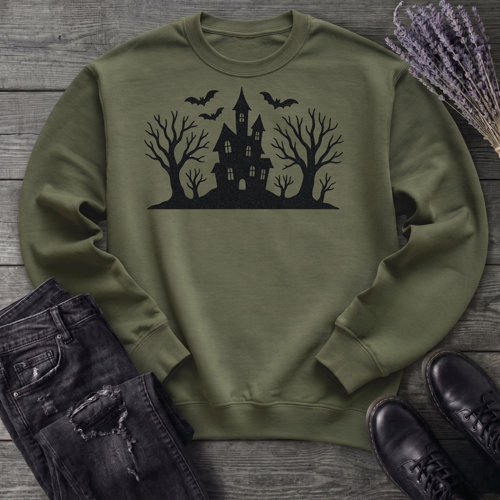 Haunted House Silhouette Sweatshirt