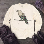 Crow Roses Silhouette Long Sleeve T-Shirt