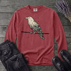 Crow Roses Silhouette Long Sleeve T-Shirt