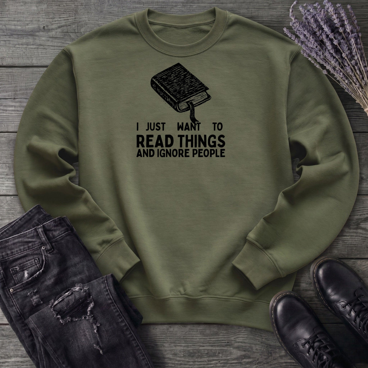 Read Things And Ignore People Sweatshirt