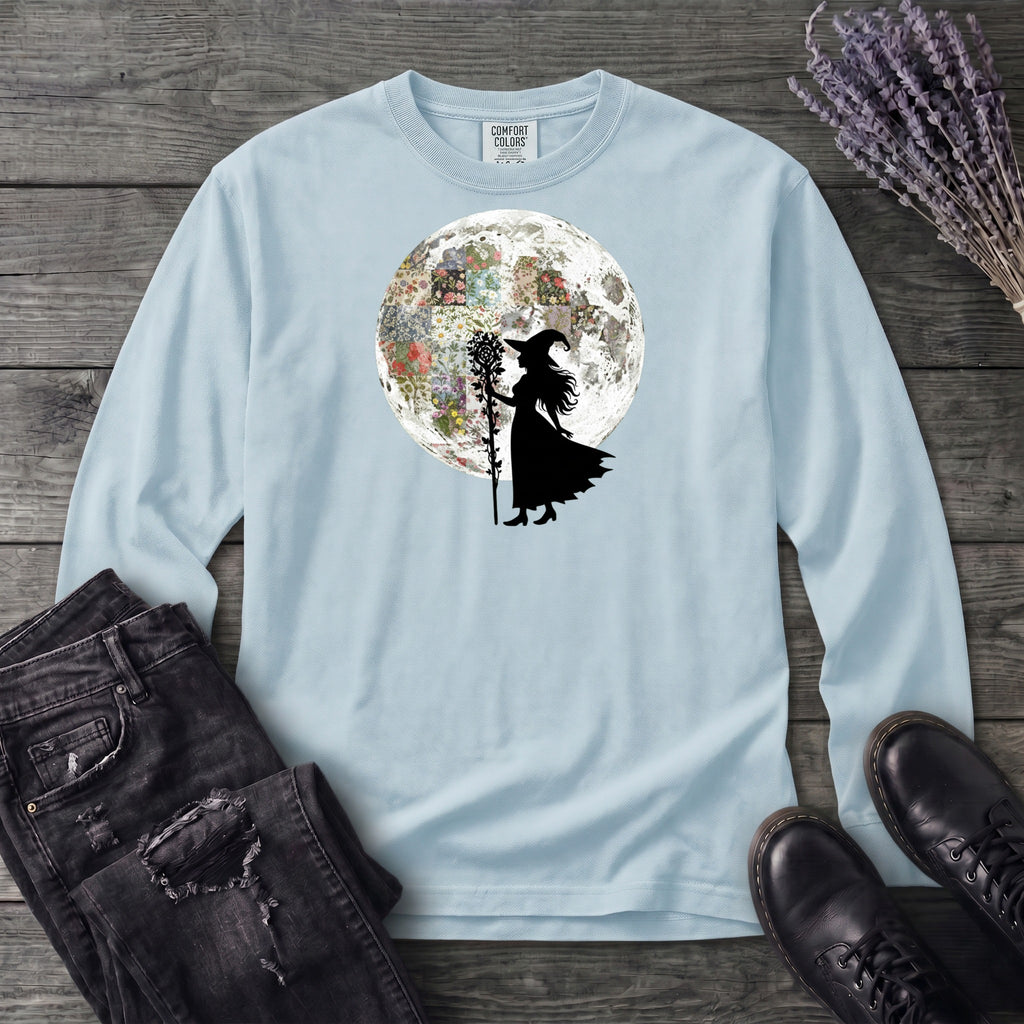 Quilt Moon Witch Long Sleeve T-Shirt
