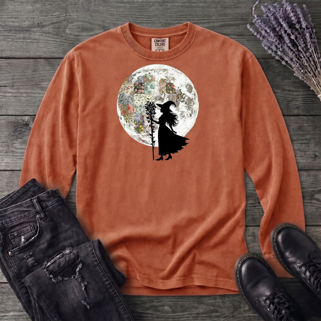 Quilt Moon Witch Long Sleeve T-Shirt