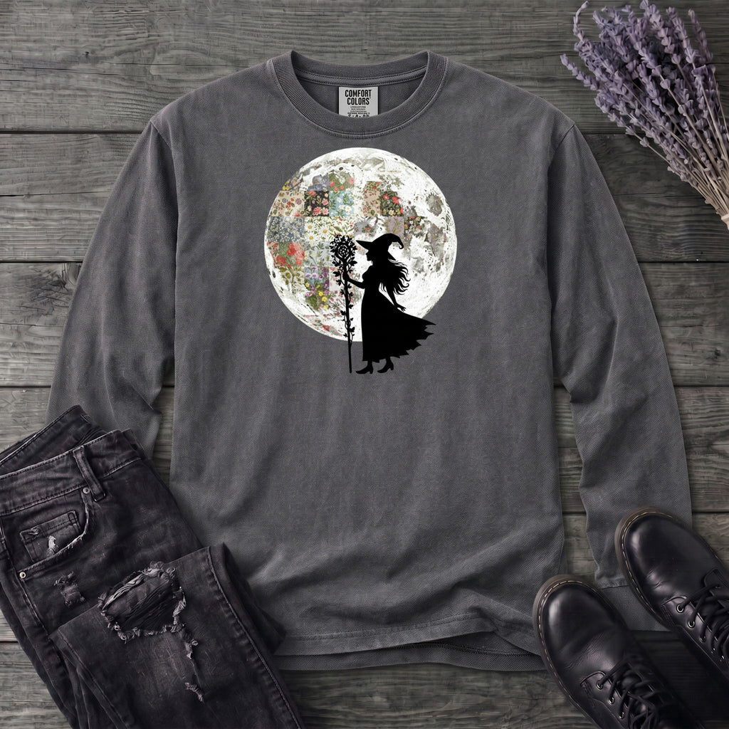 Quilt Moon Witch Long Sleeve T-Shirt