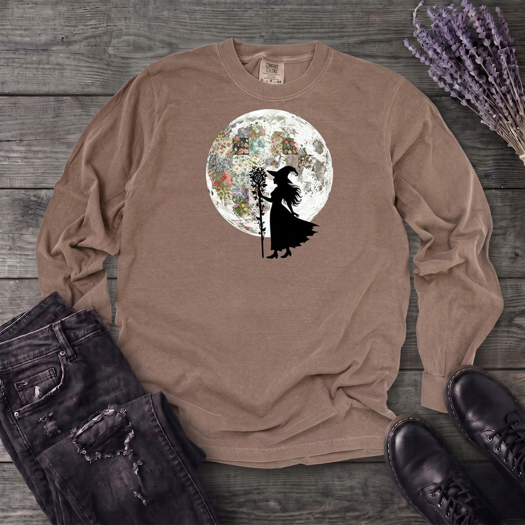 Quilt Moon Witch Long Sleeve T-Shirt