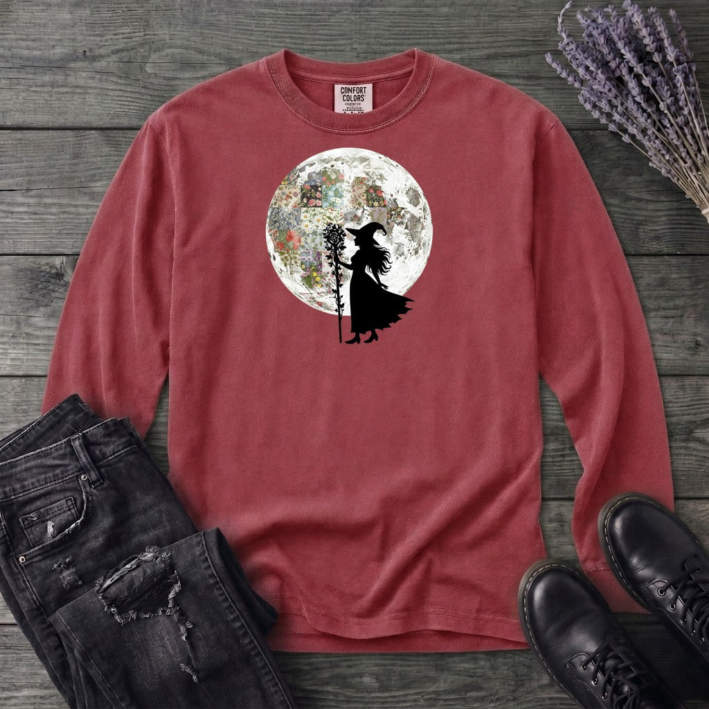 Quilt Moon Witch Long Sleeve T-Shirt