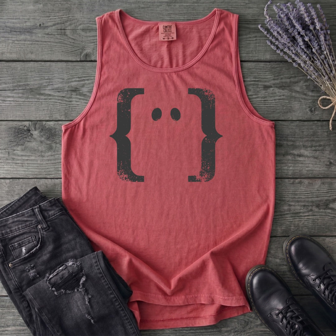 Negative Space Ghost Tank Top