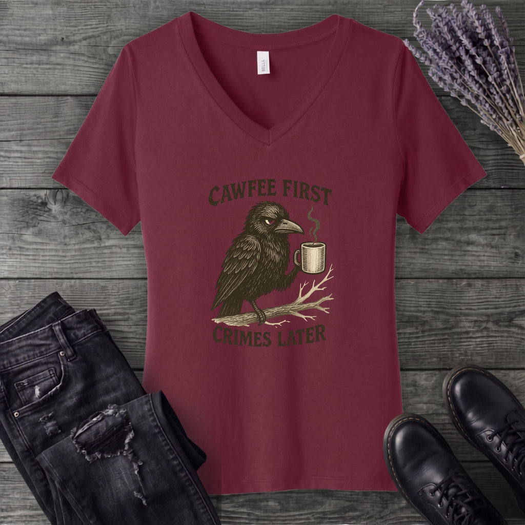 Cawfee First V-Neck T-Shirt
