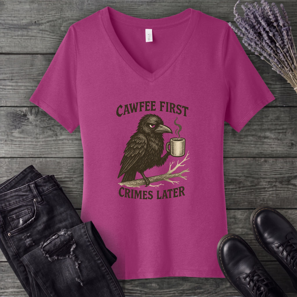 Cawfee First V-Neck T-Shirt