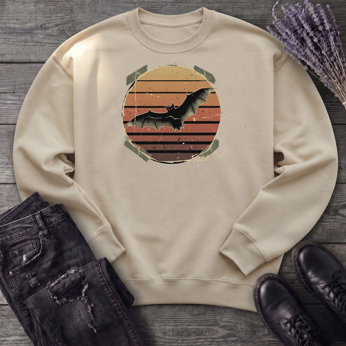 fade out grunge bat Sweatshirt