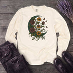 Crescent Moon Wildflowers Long Sleeve T-Shirt