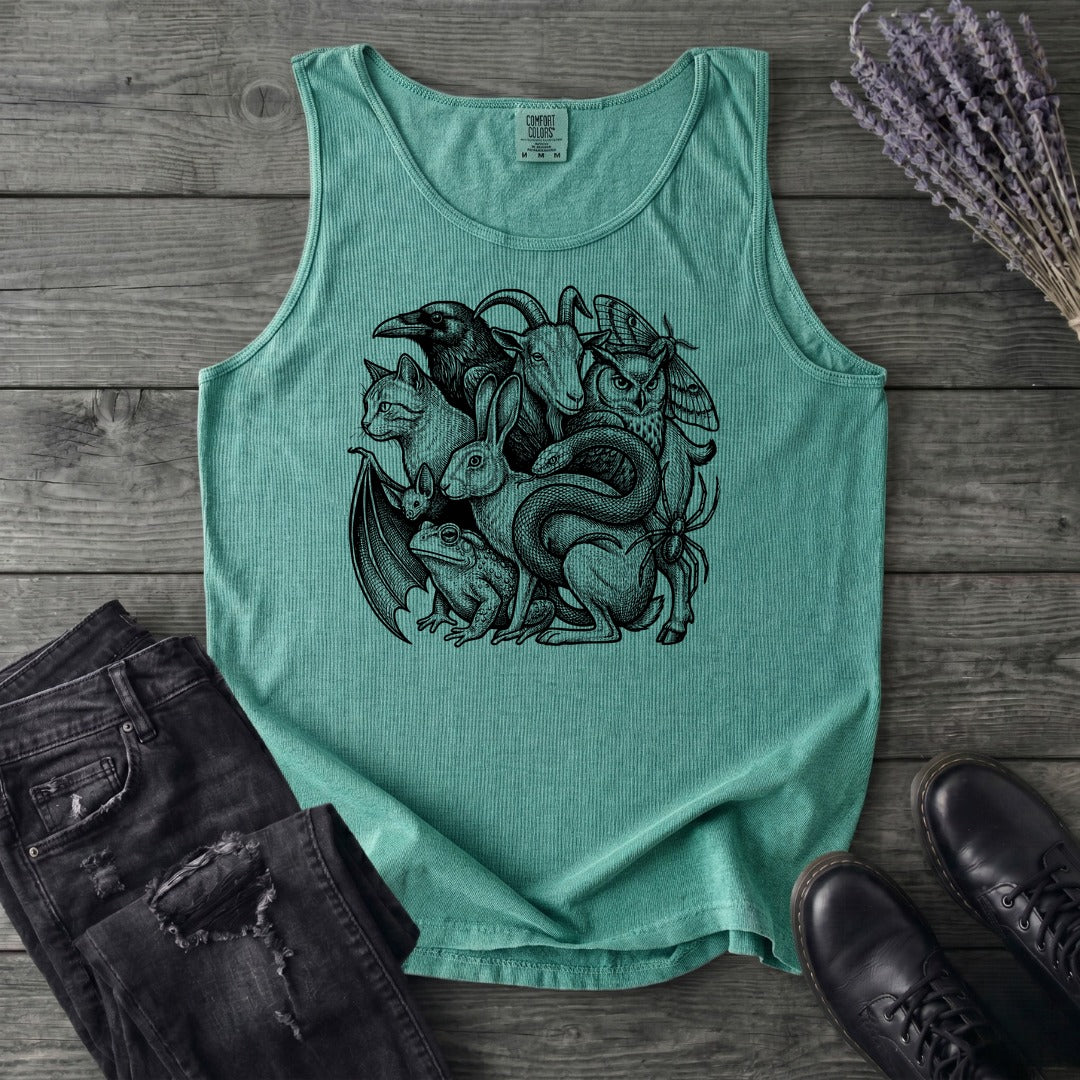 familiar collage stack Tank Top