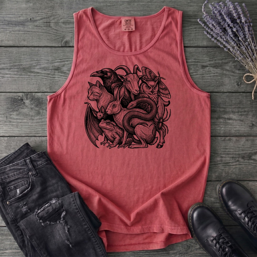 familiar collage stack Tank Top