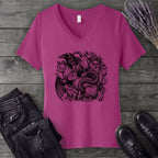 familiar collage stack V-Neck T-Shirt