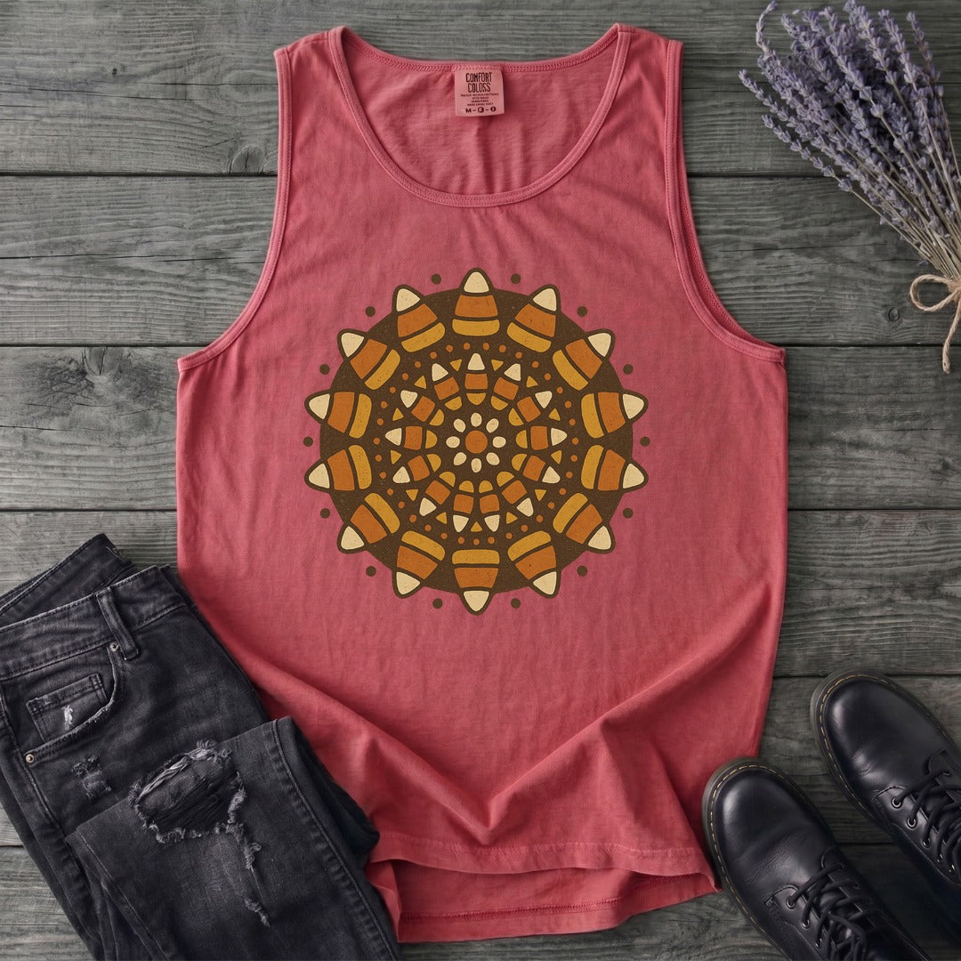 Candy Corn Mandala Tank Top