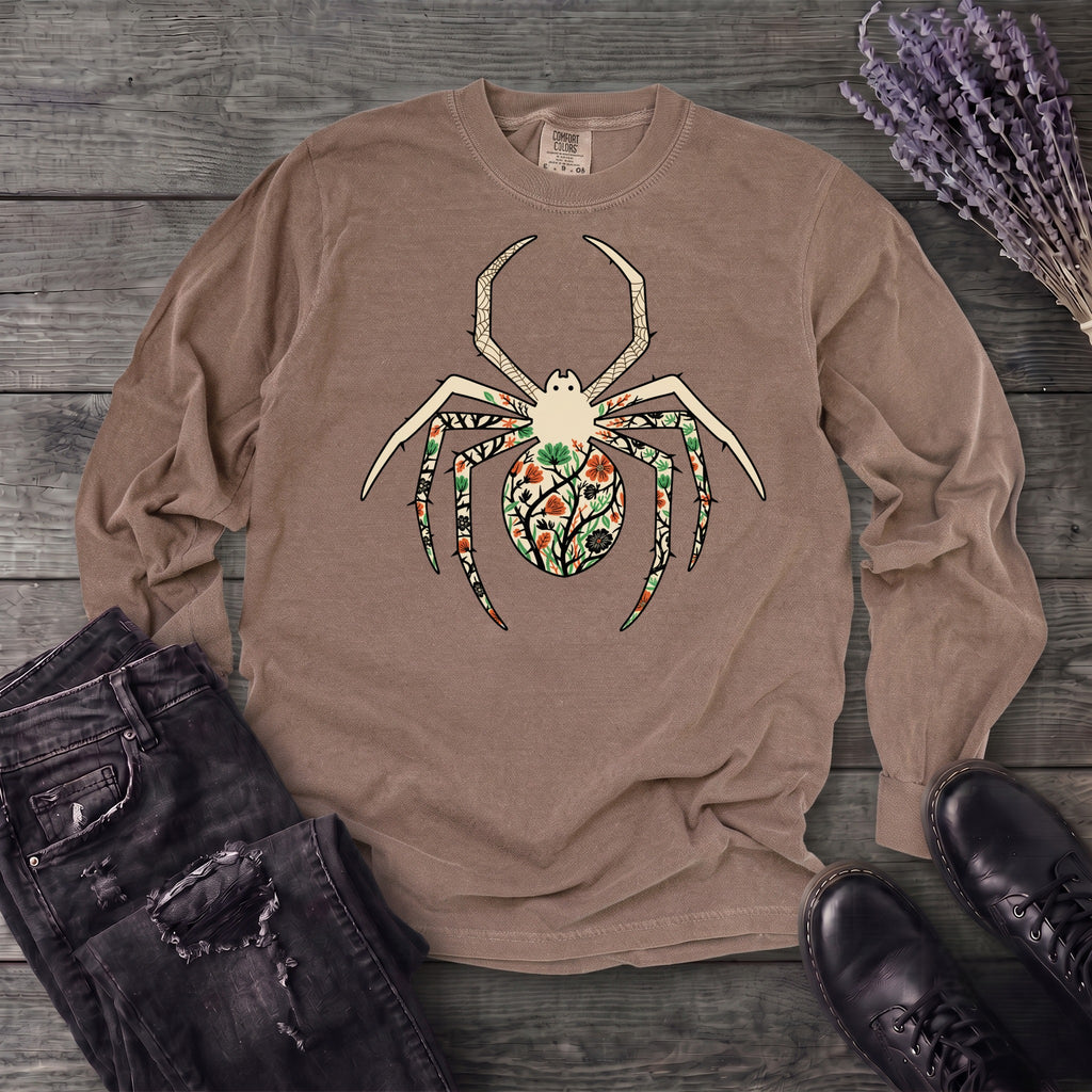 boho floral spider Long Sleeve T-Shirt