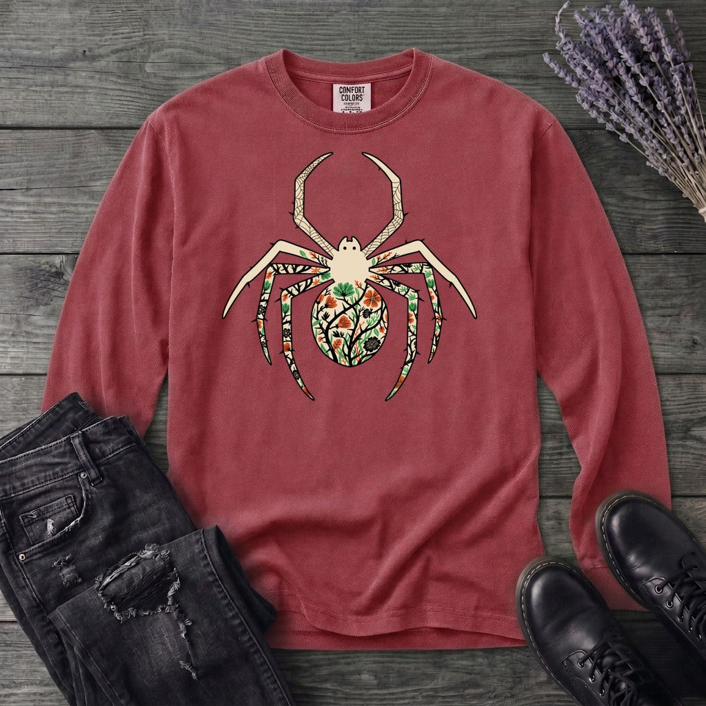boho floral spider Long Sleeve T-Shirt