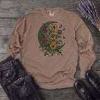 Crescent Moon Wildflowers Long Sleeve T-Shirt