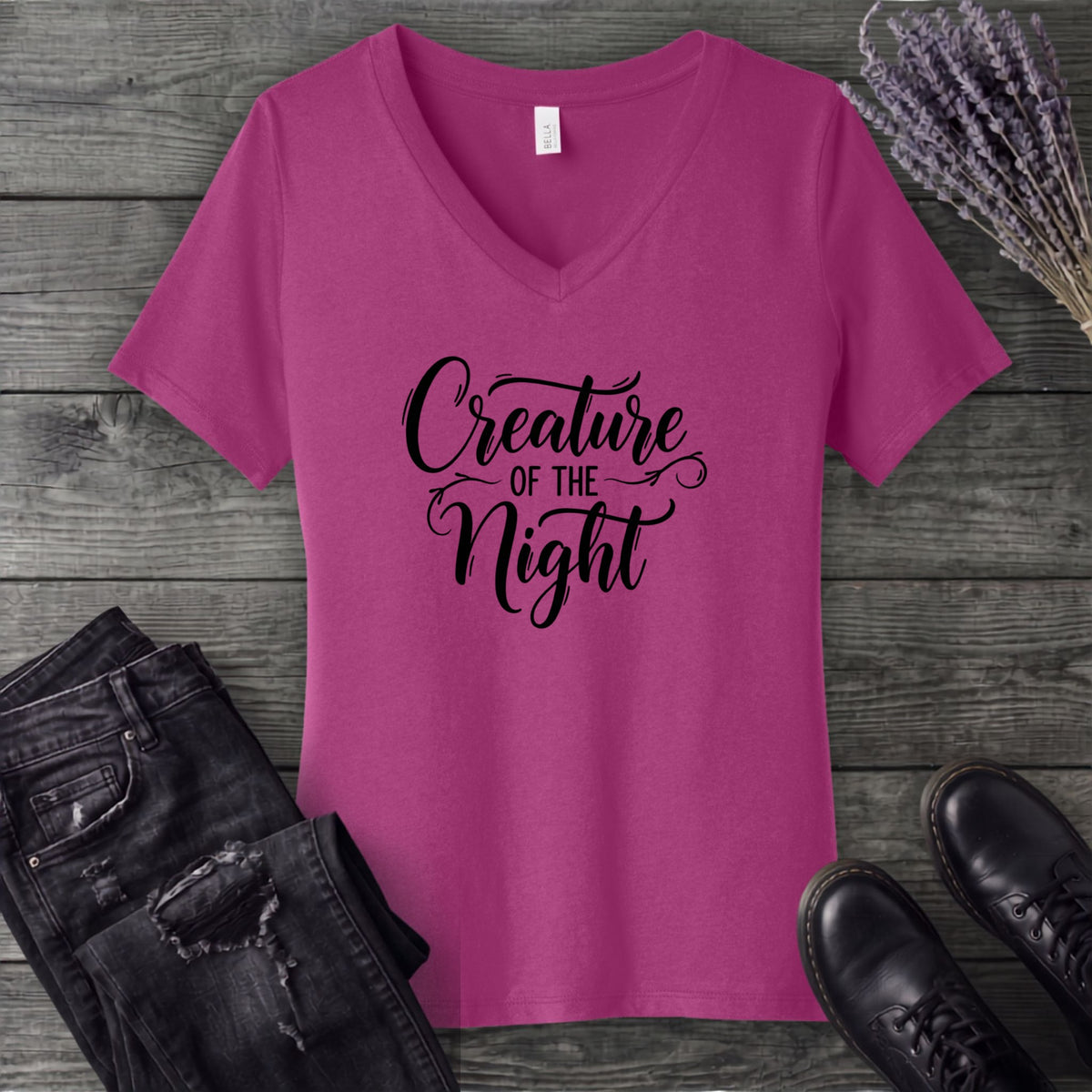 Creature Of The Night V-Neck T-Shirt
