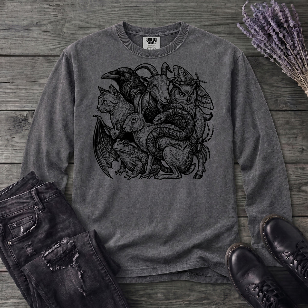 familiar collage stack Long Sleeve T-Shirt