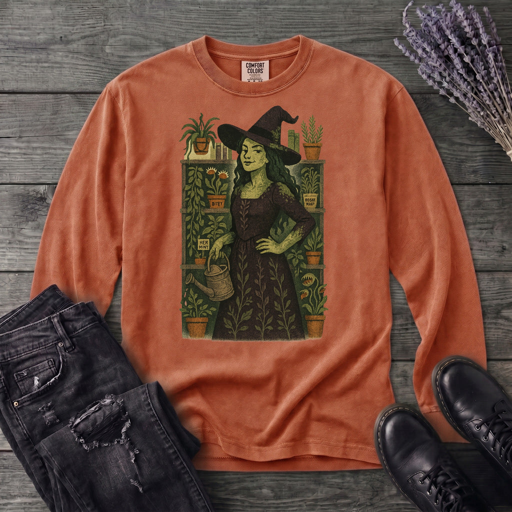 Green Garden Witch Long Sleeve T-Shirt