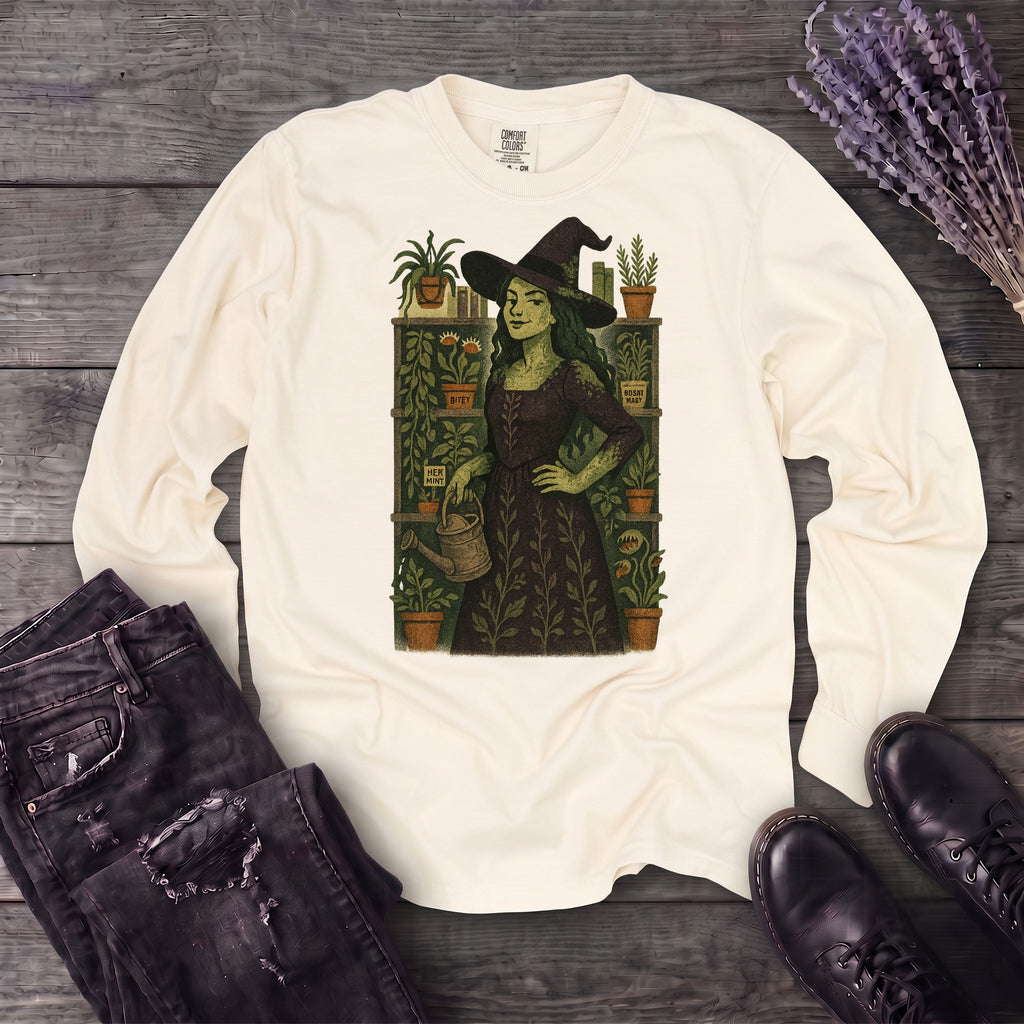Green Garden Witch Long Sleeve T-Shirt