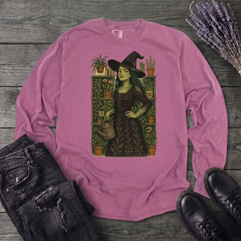 Green Garden Witch Long Sleeve T-Shirt