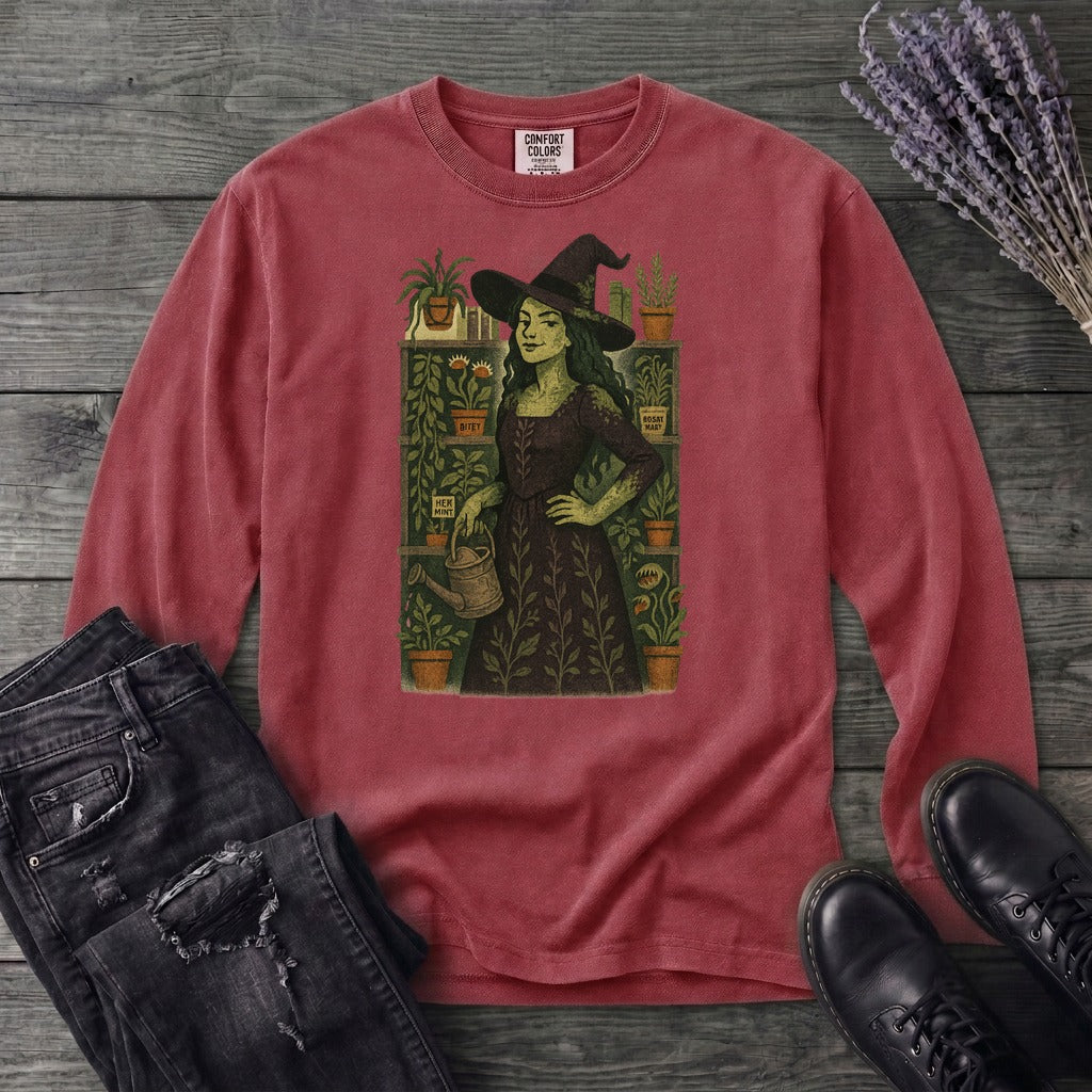 Green Garden Witch Long Sleeve T-Shirt