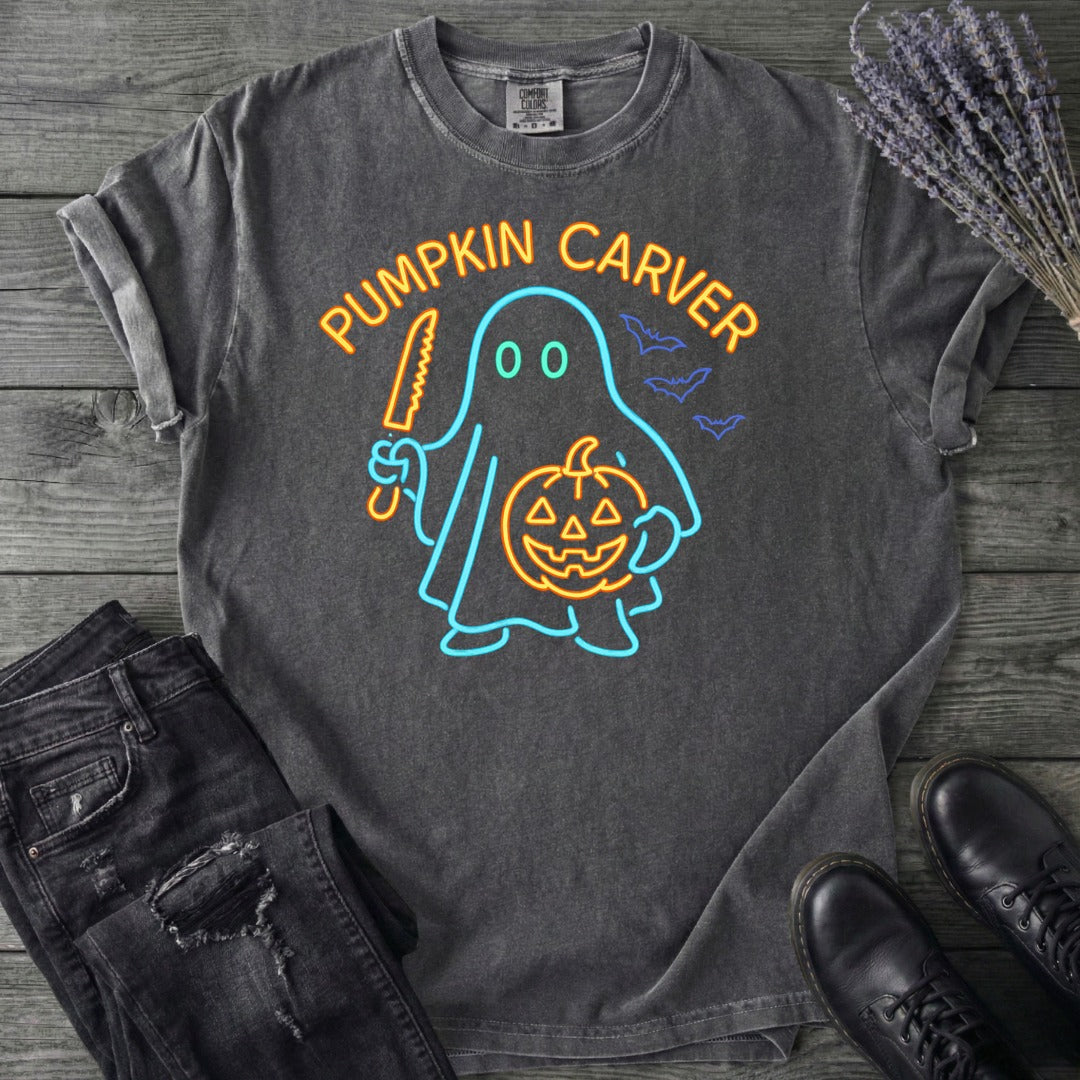 Neon Pumpkin Carver T-Shirt